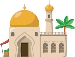 Vector illustration of a traditional Arab house in cartoon style isolated on white background. Traditional Houses of the World Series