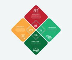 Modern business infographic template colorful free vector