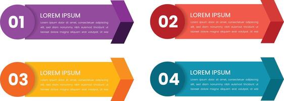 Vector Infographic label design template with numbers and 4 options or steps. Can be used for process diagram, presentations, workflow layout, banner, flow chart, info graph free vector