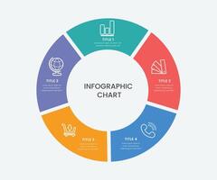 Pie chart circle colorful business infogprah free vector