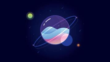 Planet Futuristic Vector Design