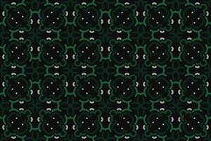 Seamless floral pattern with black, green and grey color. Vector illustration.