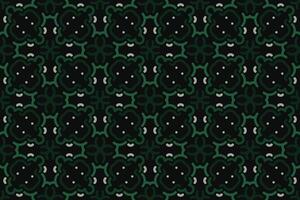 Seamless floral pattern with black, green and grey color. Vector illustration.