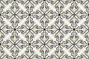 Vector seamless pattern. Modern stylish texture. Repeating geometric tiles with vintage style