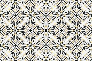 Vector seamless pattern. Modern stylish texture. Repeating geometric tiles with vintage style