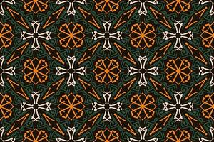 Pattern with floral and geometric elements. Intersecting curved and straight bold stripes forming abstract floral ornament. Vector background for design. Seamless Decorative lattice for louver.