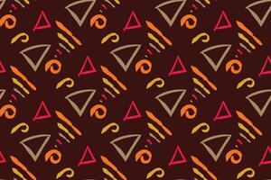 Hand drawn abstract seamless pattern, ethnic background, simple style, great for textiles, banners, wallpapers vector