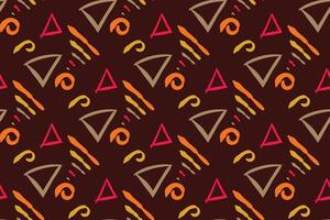 Hand drawn abstract seamless pattern, ethnic background, simple style, great for textiles, banners, wallpapers vector