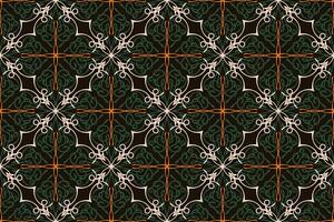 Pattern with floral and geometric elements. Intersecting curved and straight bold stripes forming abstract floral ornament. Vector background for design. Seamless Decorative lattice for louver.