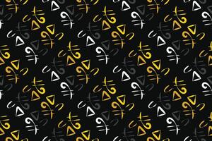 Hand drawn abstract seamless pattern, ethnic background, simple style, great for textiles, banners, wallpapers, background vector