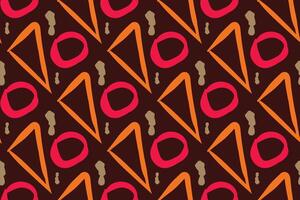 Hand drawn abstract seamless pattern, ethnic background, simple style, great for textiles, banners, wallpapers vector