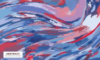 Abstract watercolor background with rough brush strokes. Modern fluid painting design. vector