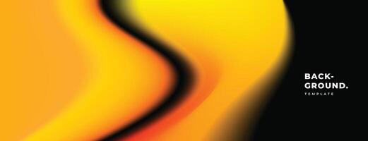 Orange and yellow wavy gradient mesh background. Abstract blurred color gradation backdrop. vector