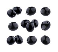 Black olives isolated on white background with clipping path. Collection photo