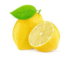 Lemon isolated on white background photo