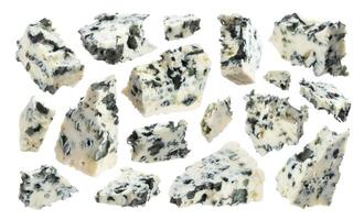 Danish blue cheese isolated on white background with clipping path photo