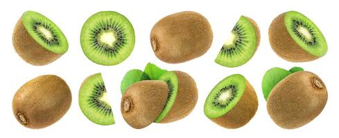 Kiwi isolated on white background with clipping path photo