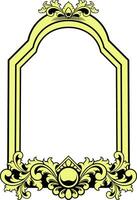 Ornament frame for wedding vector