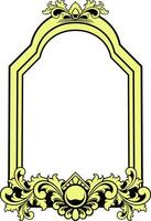 Ornament frame for wedding vector