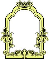 Ornament frame for wedding vector