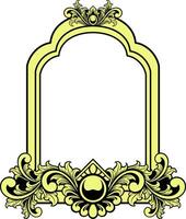 Ornament frame for wedding vector