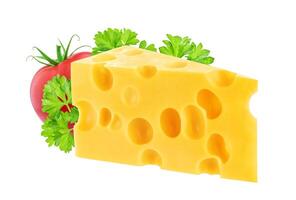 Cheese isolated on white background photo