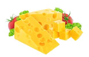 Cheese isolated on white background photo