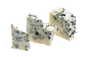 Danish blue cheese isolated on white background with clipping path photo