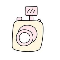 Camera. Vector illustration in doodle style.