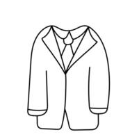 Groom suit. Vector illustration in doodle style.