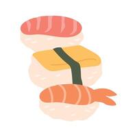 Japanese Sushi Set asian food vector