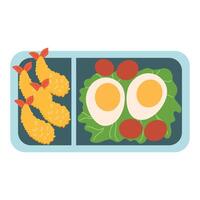 Healthy Japanese Lunch Meal Bento Box vector