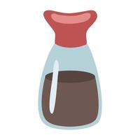 Soy Sauce in a Bottle illustration vector