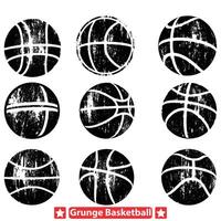 Urban Decay Basketball Silhouettes  Raw and Gritty Athlete Art Pack vector