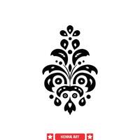 Ornamental Henna Vector Illustrations  Exotic Designs for Artistic Projects