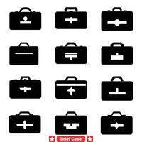 AI generated Executive Briefcase Vector Pack Sleek Silhouettes for Corporate Presentations and Business Graphics