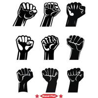 Assertive Hand Fist Vector Collection  Impactful Silhouettes for Creative Expression