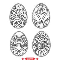 AI generated Chic Egg Art Shapes  Elevate Your Projects with Stylish and Contemporary Silhouettes vector