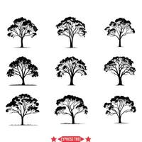 Cypress Grove Vector Collection Whimsical Silhouettes for Outdoor Designs