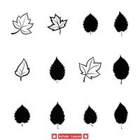 AI generated Rustic Autumn Leaf Vectors