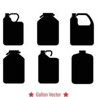 AI generated Gallon Vector Silhouette Set  A Comprehensive Collection for Diverse Design Applications