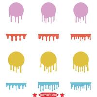 Creative Expression  Vibrant Dripping Effect Vector Collection