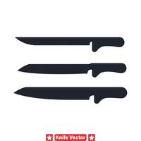 Sharp and Dynamic  Knife Vector Silhouettes for Inspired Creations
