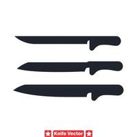 agudo y dinámica cuchillo vector siluetas para inspirado creaciones