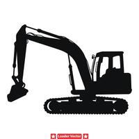 Versatile Loader Machinery Graphics  Perfect for Construction Themes vector
