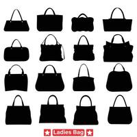 Sleek Sophistication  Discover the Beauty of Our Modern Women s Bag Silhouettes vector