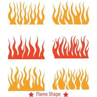 AI generated Embers Unleashed  Captivating Flame Shape Vector Collection for Impactful Designs