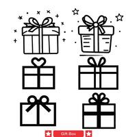 AI generated Celebrate with Style  Diverse Gift Box Vector Set for Invitations, Posters, and More