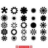 Petals and Posies  Whimsical Flower Vector Silhouettes for Delightful Design Projects