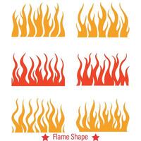 AI generated Blaze of Creativity  Vibrant Flame Silhouettes Set for Bold Artwork vector